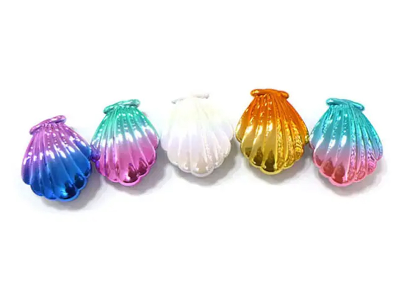 Lược chải tóc mini mạ điện hình vỏ sò cho trẻ em