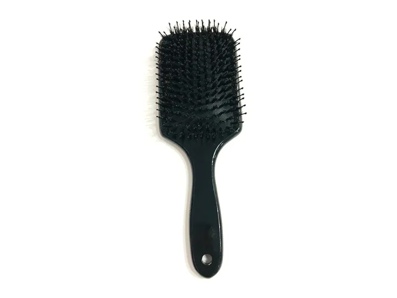 Massage lông heo rừng Mái chèo bằng gỗ Detangler Bàn chải tóc bằng tre