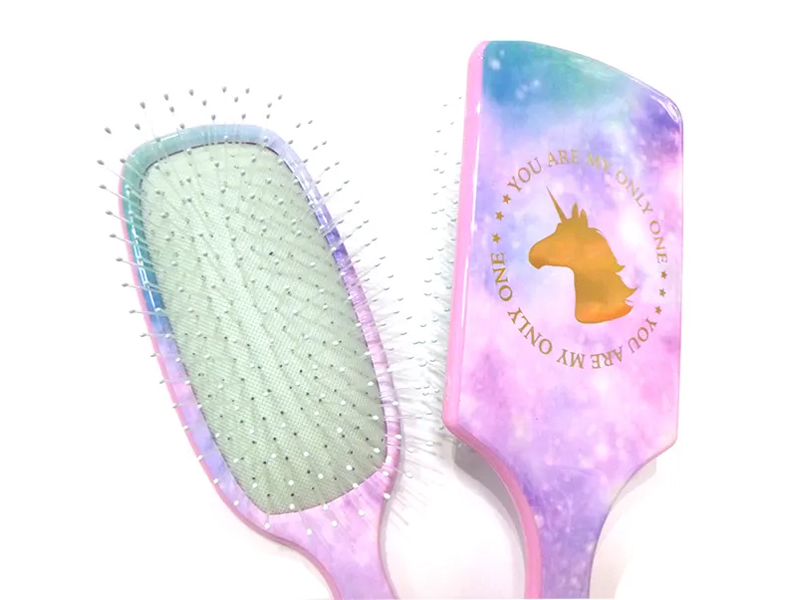 Bàn chải tóc bằng nhựa đầy màu sắc Sparkle Unicorns