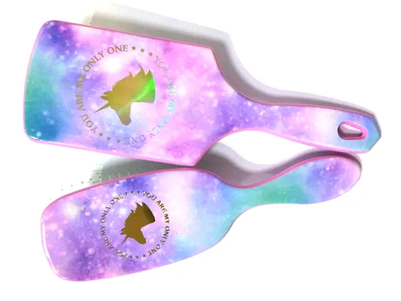 Bàn chải tóc bằng nhựa đầy màu sắc Sparkle Unicorns