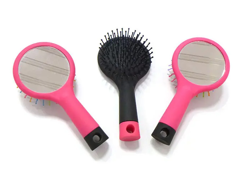Phụ nữ Rainbow Black Ball Tip Soft Touch Detangling Cushion Hair Brush