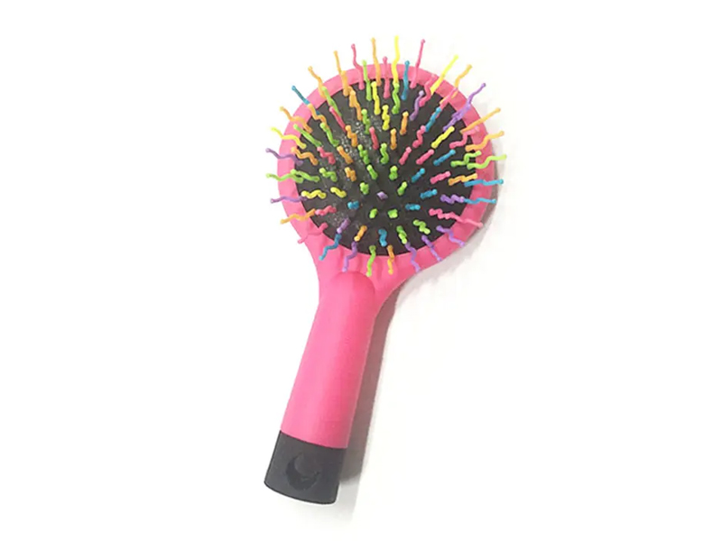 Phụ nữ Rainbow Black Ball Tip Soft Touch Detangling Cushion Hair Brush