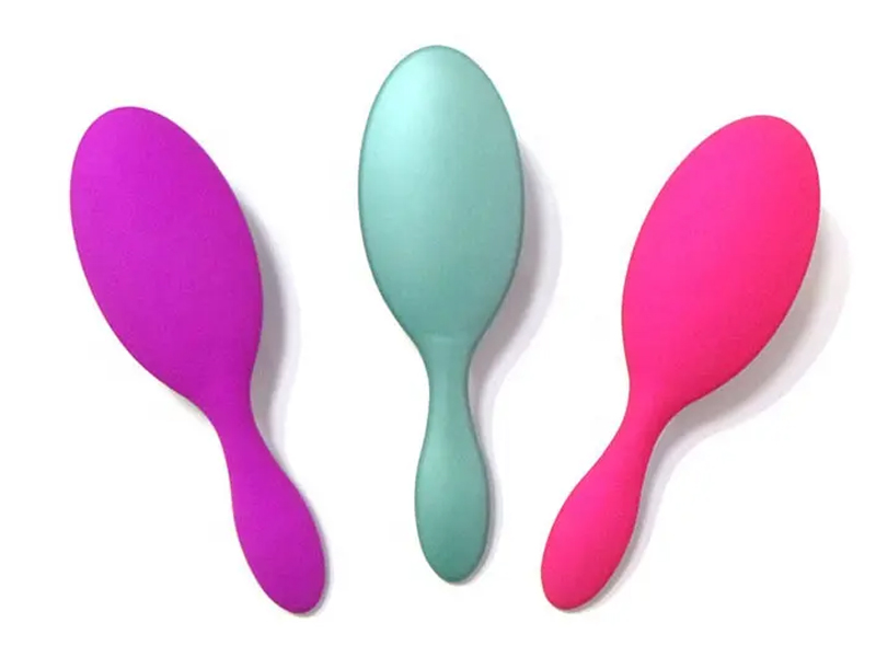 Lược chải tóc sóng đen hình bầu dục 360 Tangle nhiều màu Denman