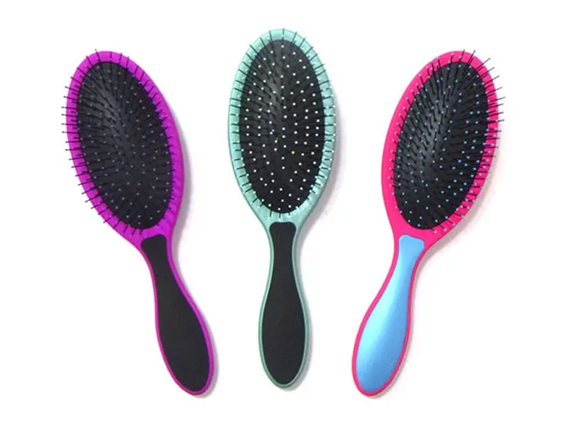 Lược chải tóc sóng đen hình bầu dục 360 Tangle nhiều màu Denman