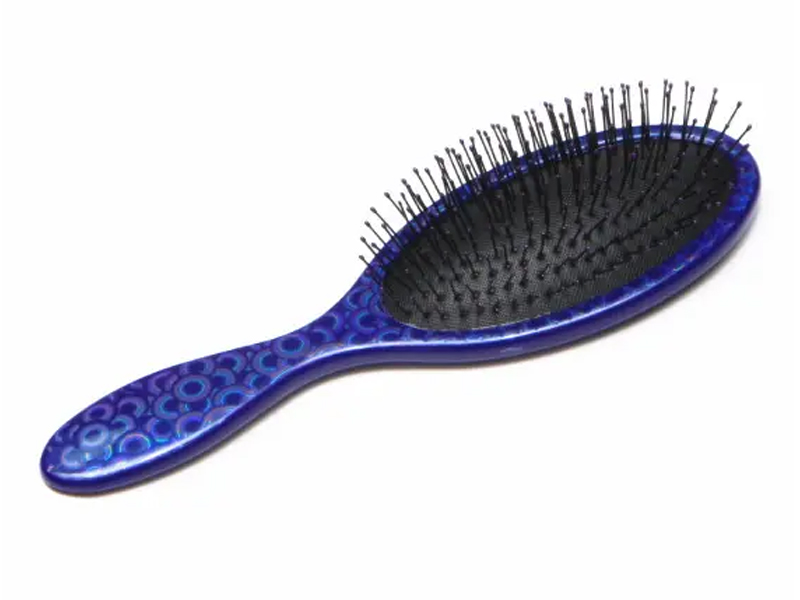 Bàn chải gỡ rối hình bầu dục sáng bóng in lạ mắt